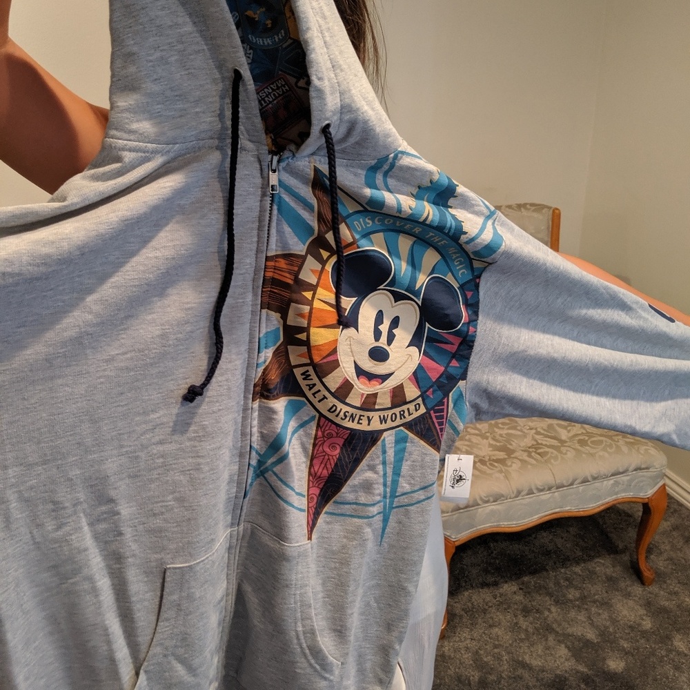 Disney compass zipper hoodie